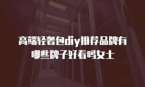 高端轻奢包diy推荐品牌有哪些牌子好看吗女士