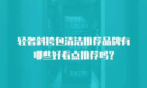 轻奢斜挎包清洁推荐品牌有哪些好看点推荐吗？