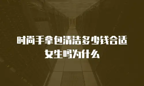 时尚手拿包清洁多少钱合适女生吗为什么
