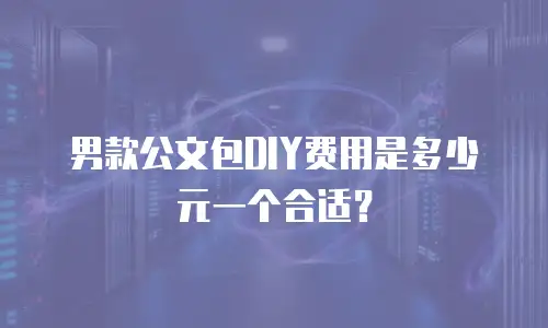 男款公文包DIY费用是多少元一个合适？