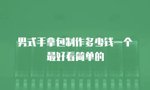男式手拿包制作多少钱一个最好看简单的