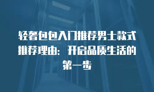 轻奢包包入门推荐男士款式推荐理由：开启品质生活的第一步