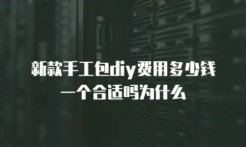 新款手工包diy费用多少钱一个合适吗为什么