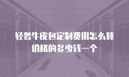 轻奢牛皮包定制费用怎么算价格的多少钱一个