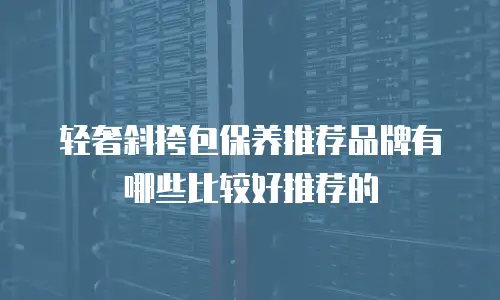 轻奢斜挎包保养推荐品牌有哪些比较好推荐的