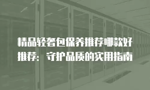 精品轻奢包保养推荐哪款好推荐：守护品质的实用指南