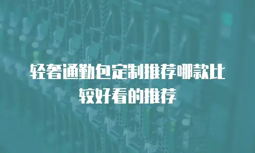 轻奢通勤包定制推荐哪款比较好看的推荐