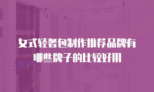 女式轻奢包制作推荐品牌有哪些牌子的比较好用