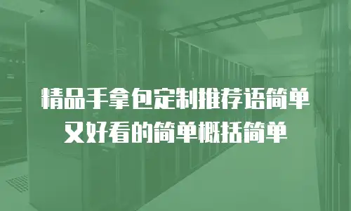 精品手拿包定制推荐语简单又好看的简单概括简单