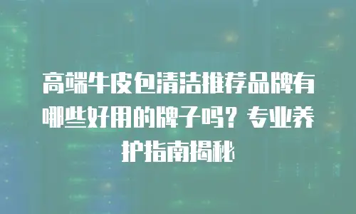 高端牛皮包清洁推荐品牌有哪些好用的牌子吗？专业养护指南揭秘