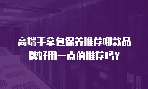 高端手拿包保养推荐哪款品牌好用一点的推荐吗？