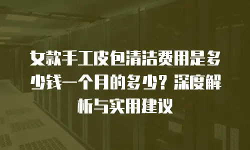 女款手工皮包清洁费用是多少钱一个月的多少？深度解析与实用建议