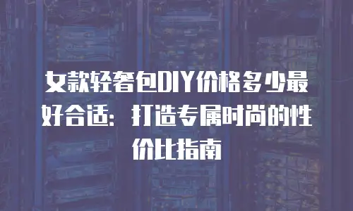 女款轻奢包DIY价格多少最好合适：打造专属时尚的性价比指南