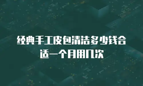 经典手工皮包清洁多少钱合适一个月用几次