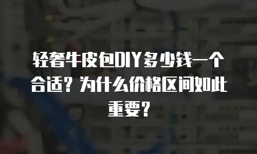 轻奢牛皮包DIY多少钱一个合适？为什么价格区间如此重要？