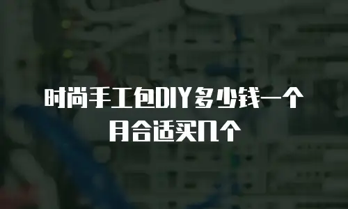 时尚手工包DIY多少钱一个月合适买几个