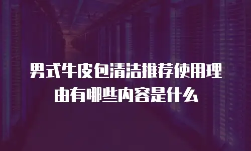 男式牛皮包清洁推荐使用理由有哪些内容是什么