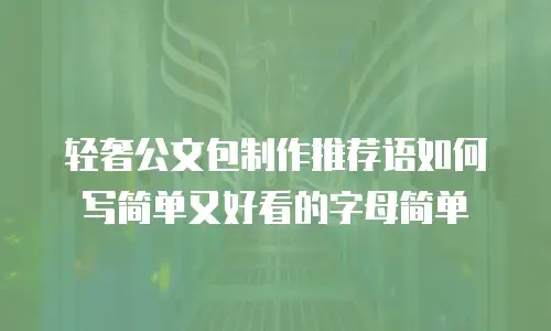 轻奢公文包制作推荐语如何写简单又好看的字母简单