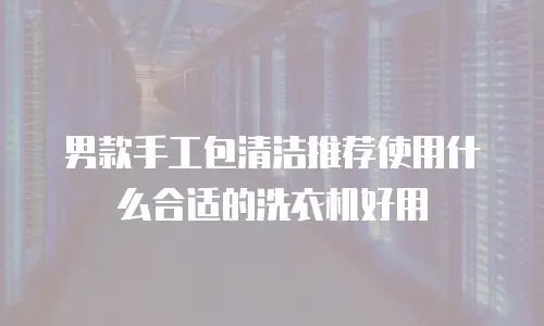 男款手工包清洁推荐使用什么合适的洗衣机好用