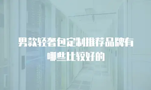 男款轻奢包定制推荐品牌有哪些比较好的