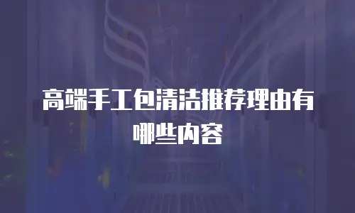 高端手工包清洁推荐理由有哪些内容