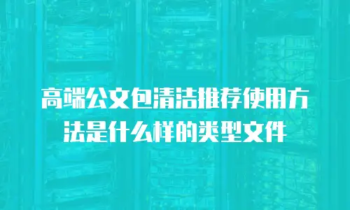 高端公文包清洁推荐使用方法是什么样的类型文件
