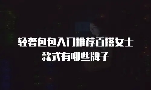 轻奢包包入门推荐百搭女士款式有哪些牌子