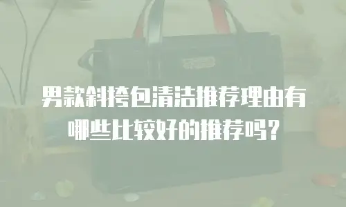 男款斜挎包清洁推荐理由有哪些比较好的推荐吗？