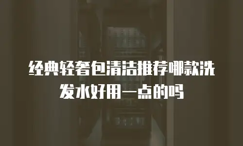 经典轻奢包清洁推荐哪款洗发水好用一点的吗