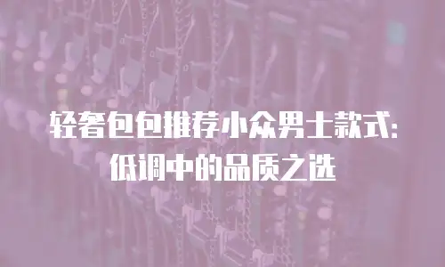 轻奢包包推荐小众男士款式：低调中的品质之选