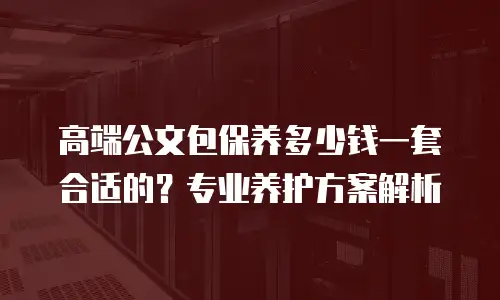 高端公文包保养多少钱一套合适的？专业养护方案解析