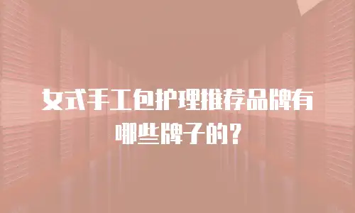 女式手工包护理推荐品牌有哪些牌子的？