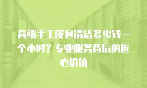 高端手工皮包清洁多少钱一个小时？专业服务背后的匠心价值