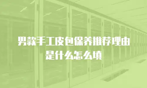 男款手工皮包保养推荐理由是什么怎么填