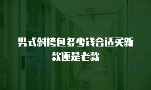 男式斜挎包多少钱合适买新款还是老款