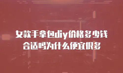 女款手拿包diy价格多少钱合适吗为什么便宜很多