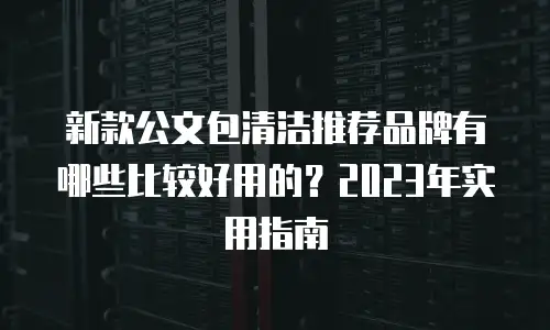 新款公文包清洁推荐品牌有哪些比较好用的？2023年实用指南