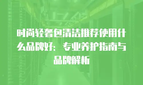 时尚轻奢包清洁推荐使用什么品牌好：专业养护指南与品牌解析