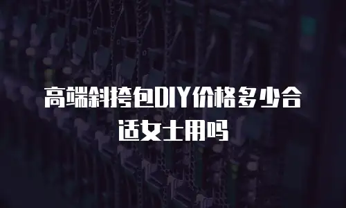 高端斜挎包DIY价格多少合适女士用吗