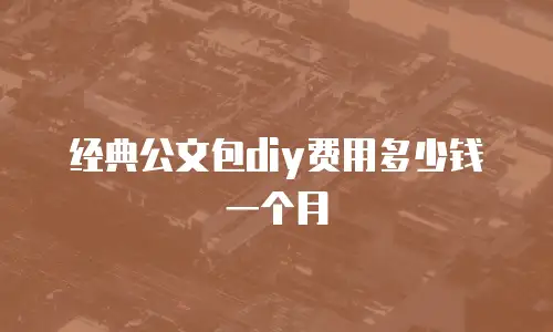 经典公文包diy费用多少钱一个月