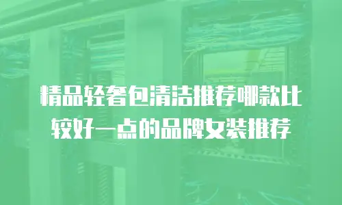 精品轻奢包清洁推荐哪款比较好一点的品牌女装推荐