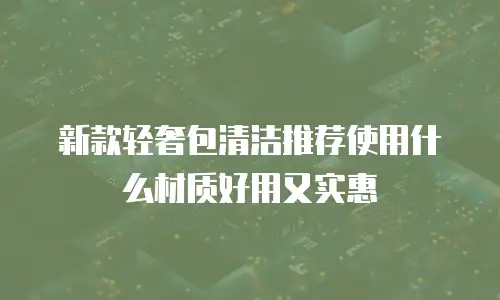 新款轻奢包清洁推荐使用什么材质好用又实惠