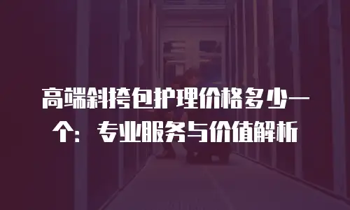 高端斜挎包护理价格多少一个：专业服务与价值解析