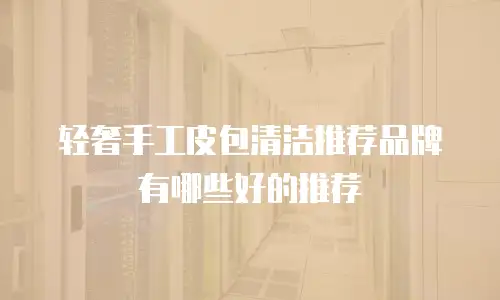 轻奢手工皮包清洁推荐品牌有哪些好的推荐