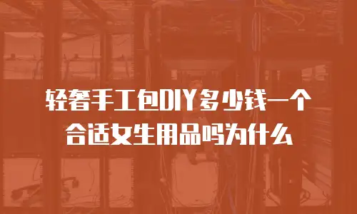 轻奢手工包DIY多少钱一个合适女生用品吗为什么