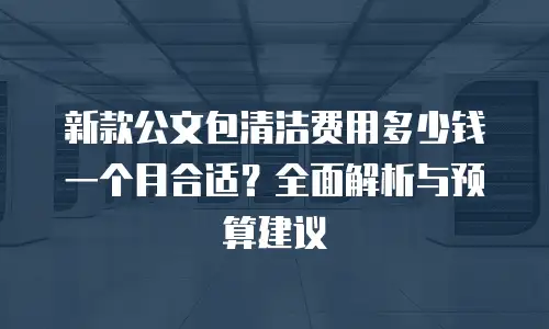 新款公文包清洁费用多少钱一个月合适？全面解析与预算建议