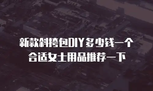 新款斜挎包DIY多少钱一个合适女士用品推荐一下