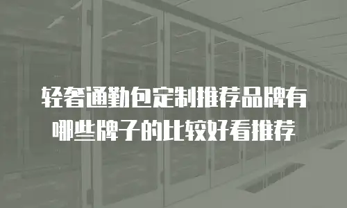 轻奢通勤包定制推荐品牌有哪些牌子的比较好看推荐