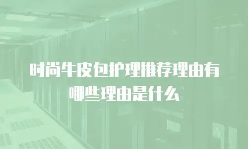 时尚牛皮包护理推荐理由有哪些理由是什么
