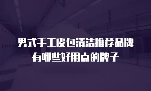 男式手工皮包清洁推荐品牌有哪些好用点的牌子